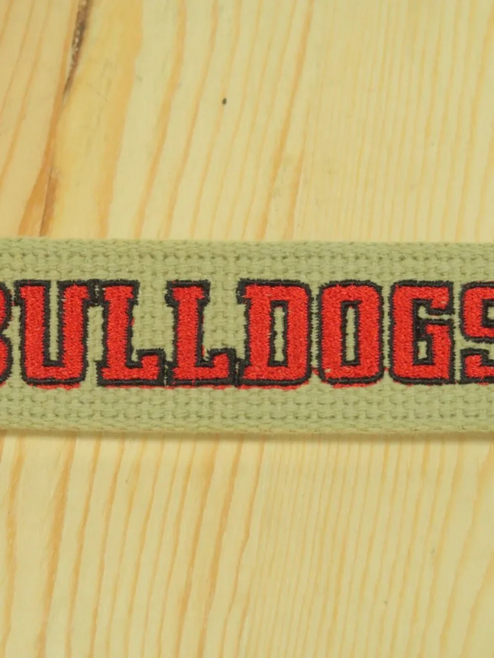 Eagle Belts Georgia Bulldogs Canvas Leather Tip Surcingle Belt Mens 36 Brown